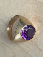 Vintage 14 K fazon arany gyűrű lila kővel 5,97 g