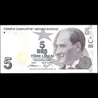 Törökország 5 Líra 2009 P-222b UNC