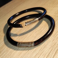 Vtg fekete coral karkötő 925 ajándék +1db