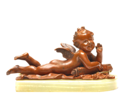Bronze Putt with Marble Base