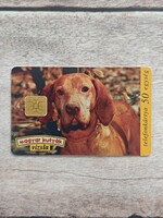 Régi használt telefonkártya Vizsla