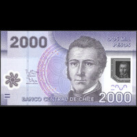 Chile 2000 Pesos 2014 Polymer P-162d UNC