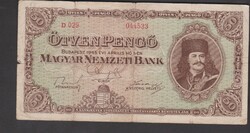 Magyarország 50 pengő 1945 F