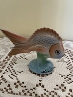 Hollóházi porcelán hal figura.