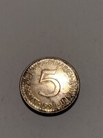 5 Dinár 1991 Jugoszlávia