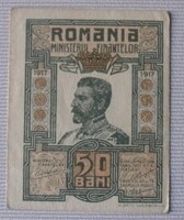 Román Királyság 50 bani 1917