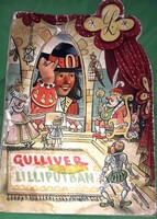1984. régi Gulliver Lilliputban képes kihajtogatós térbeli mesekönyv Kubasta a képek szerint MÓRA