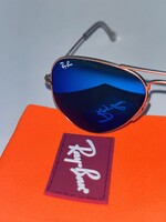 Original Ray Ban Aviator with the coolest blue glass marked everywhere and a wonderful orange factory case