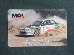 Kártyanaptár,MOL Rally Team,Kiss Ferenc,Büki Ernő,subaru Impreza WRC Rally autó,1999  (4)