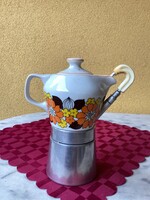Hollóházi porcelán négy személyes Seherezádé kávéfőző.