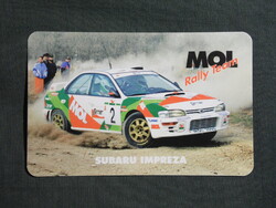Kártyanaptár,MOL Rally Team,Kiss Ferenc,Büki Ernő,subaru Impreza WRC Rally autó,1998  (4)