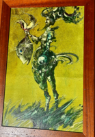 Győrfi András ‘Fogtam valamit’, 1997, 61x39, olaj-farost technika