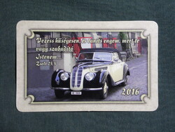Kártyanaptár,Vallás,Zsoltár idézet,BMW 327 /28 autó, 2016  (4)