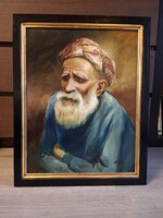 Alim Adilov festmény, olaj, farost, méret jelezve!
