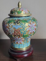 Antikolt Kínai Rekeszzománc (Cloisonné) Váza – 20 cm 2darab