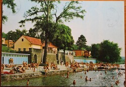 Képeslap, Sopron, Tómalmi fürdő Fotó: Bakonyi Béla (e)