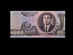 1000 WON - ÉSZAK KÓREA 2002 UNC