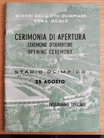 Római olimpiai megnyitó műsorfüzete 1960
