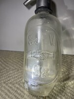 Szódásüveg 0,5L  Sz. V. Sz. felirattal, jelöletlen fej üveg szóda