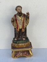 Antik, szentet ábrázoló faszobor 1800-as évek vége