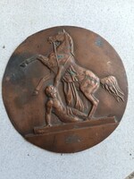 Szignózott orosz dombormű bronz