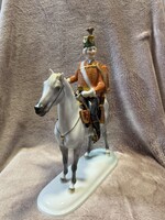 Herend Hadik huszár lovon – 32 cm-es, kiváló állapotú gyűjtői darab