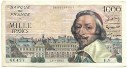 1000 frank francs 1953 Richelieu Franciaország