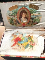 Régi antik Flor El Todo Havanna-i szivardoboz