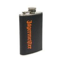 Eredeti Jägermeister fém laposüveg bőr borítással