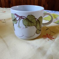 Alföldi gyümölcs mintás, alma mintás porcelán bögre