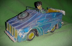 Antik EGYEDI ÉPÍTÉSŰ papírmasé KÜBELWAGEN WWII.-FOREIGN ELZETT LENDKEREKESfém alváz  RITKA