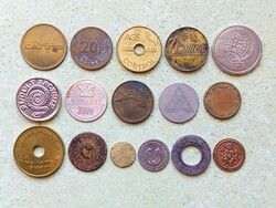 16 db Különböző Külföldi Zseton Token Bárca Olaszország Németország Ausztrália Stb