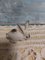Zsolnay nyuszi, porcelán figura