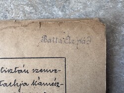 Régi héber nyelvészeti kézirat – kézzel írt jegyzetek, táblázatok, judaika ritkaság