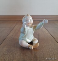 Régi Zsolnay porcelán Sinkó figura