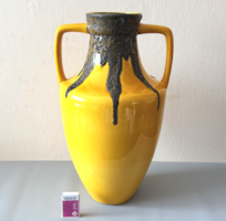 Ritka Fohr Keramik „Fat Lava” padlóváza – 42 cm – W. Germany 314-40
