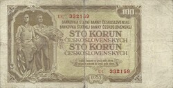 100 korun korona 1953 Csehszlovákia 1.