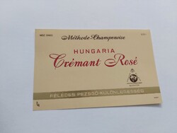 HUNGARIA Crémant Rosé félédes pezsgő-különlegesség italos címke 0.75 l - MAGYAR ÁLLAMI PINCEGAZDASÁG