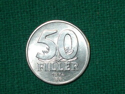 50 Fillér 1974 ! Nem Volt Forgalomban ! Verdefényes !