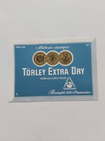 TÖRLEY EXTRA DRY különleges száraz pezsgő címke, italos címke 0.8 l - KÖZÉPMO-I PINCEGAZDASÁG
