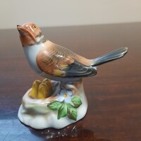 Herendi fiókáit etető madár fiókákkal porcelán figura