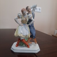 Herendi táncoló pár porcelán figura