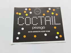 COCTAIL pezsgő - rostos narancslével készült pezsgő címke, italos címke 0.75 l-MAGYAR ÁLL. PINCEGAZD
