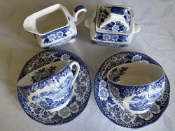 Vintage angol Lochs of Scotland Blue készlet 2 főre