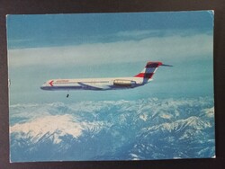 Régi képeslap - Austrian Airlines McDonnell Douglas MD 81