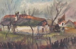 (K)  Cs. Pataj Mihály (1921 - 2008) : Öreg ház