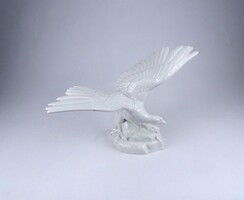 1Z993 Antik festetlen Herendi turul porcelán figura