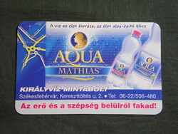 Kártyanaptár,Aqua Mathias ásványvíz mintabolt,Székesfehérvár,2013  (4)