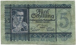 5 schilling 1927 Ausztria Ritka