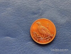 GIBRALTÁR 1 PENNY / ONE PENNY 2001 MADÁR ÁGON! II.ERZSÉBET IDŐS! RITKA! UNC!